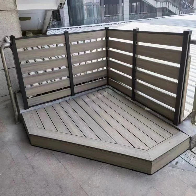 Customized Factory Price Pravicy Aluminium WPC Wood Plastic Composite Fencing Wholesale Garden Fence