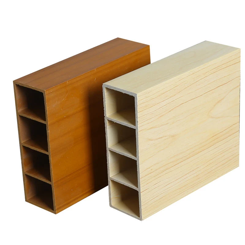 Interior Decoration Material Wood Plastic Composite WPC Square Timber Tube