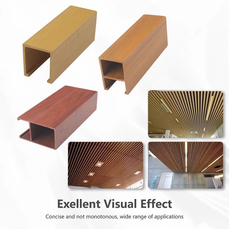 Indoor Decorative WPC Timber Tube Baffle Square Tube