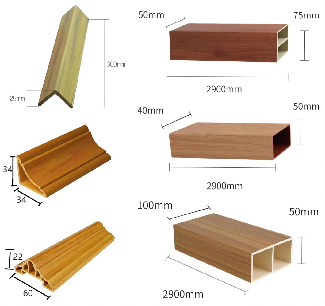 Simple Install Indoor Decorative WPC Timber Tube Ceiling Baffle Square Tube