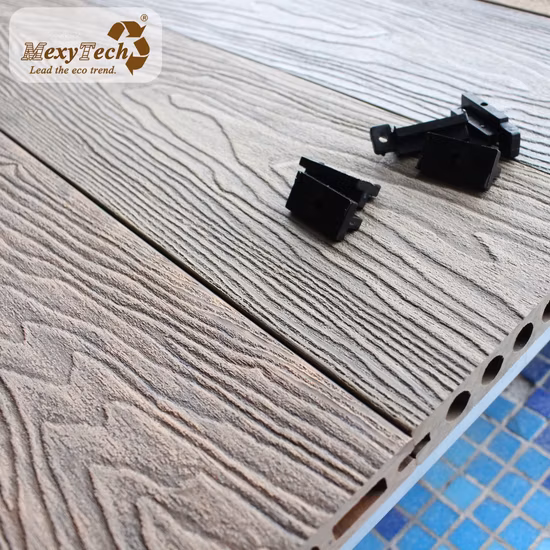 Vente chaude 300X300mm PE Matériau Anti-UV DIY Pont en Bois Composite WPC Revêtement de Sol Extérieur pour Plancher de Jardin