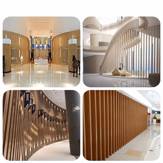 Tube WPC personnalisé Tubes en bois WPC carrés Tubes de plafond WPC